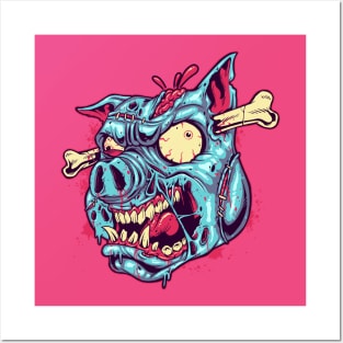 zombie pig Posters and Art